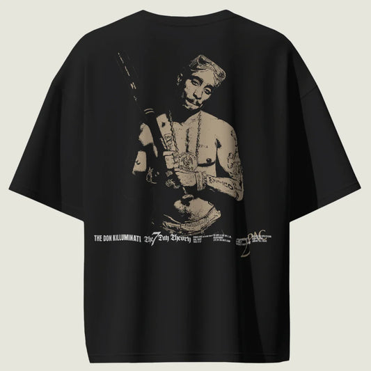 Official 2Pac Bat Black Oversized T-Shirt 🖤🎤🔥