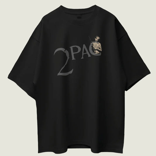 Official 2Pac Bat Black Oversized T-Shirt 🖤🎤🔥